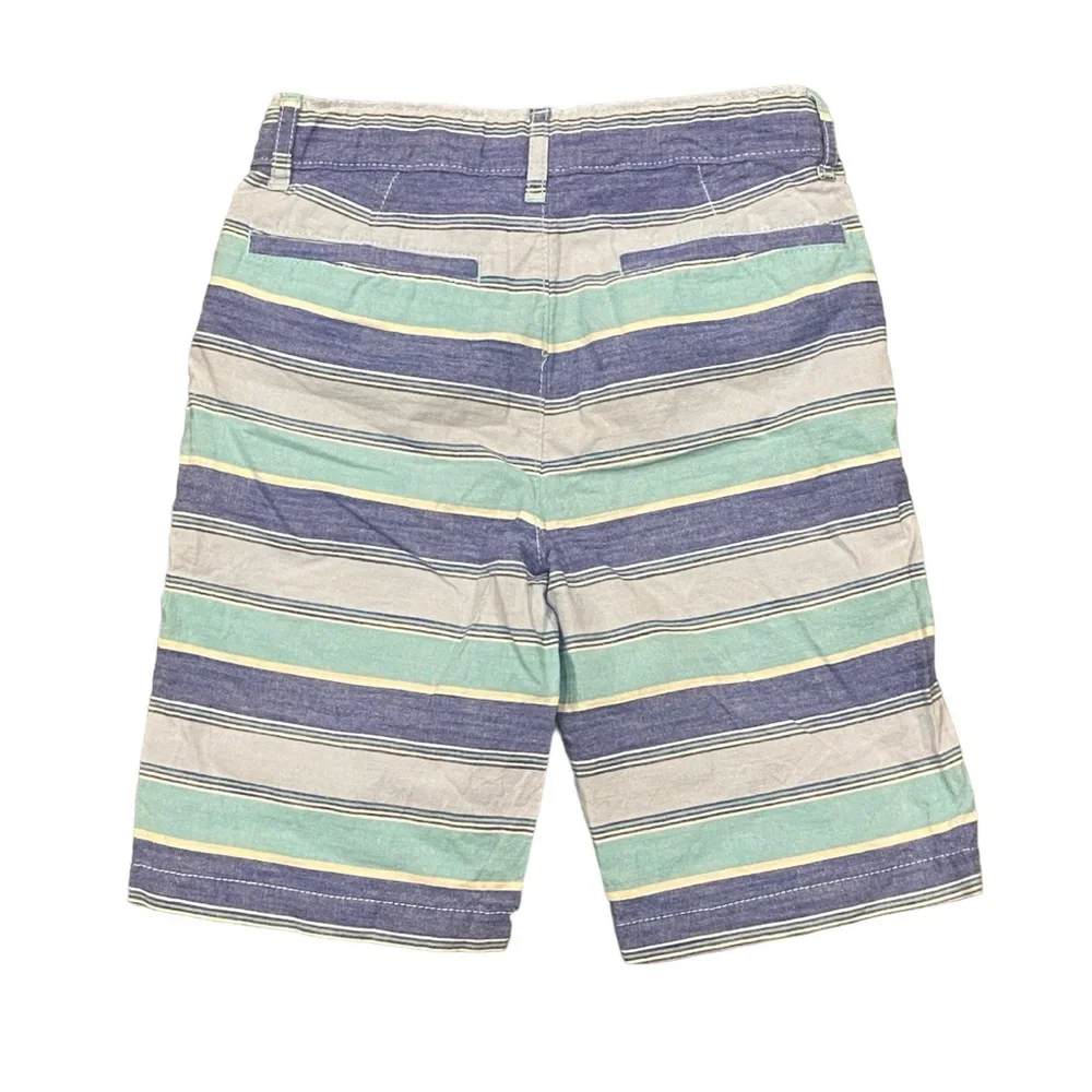 Childrens Place Boys Blue Striped‎ Shorts Size 7 Adjustable Waist